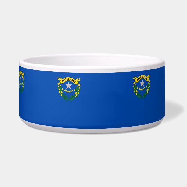 Nevada State Vlag Pet Bowl Voerbakje (Voorkant)