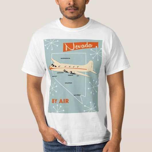 Nevada -stijlreisposter t-shirt (Voorkant)
