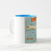 Nevada -stijlreisposter tweekleurige koffiemok (Voorkant links)