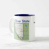 Nevada Symbols & Map Tweekleurige Koffiemok (Voorkant links)