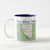 Nevada Symbols & Map Tweekleurige Koffiemok (Links)