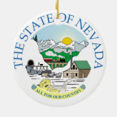 Nevada-teken Keramisch Ornament (Achterkant)