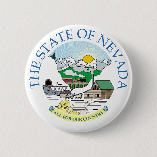 Nevada-teken Ronde Button 5,7 Cm (Voorkant)