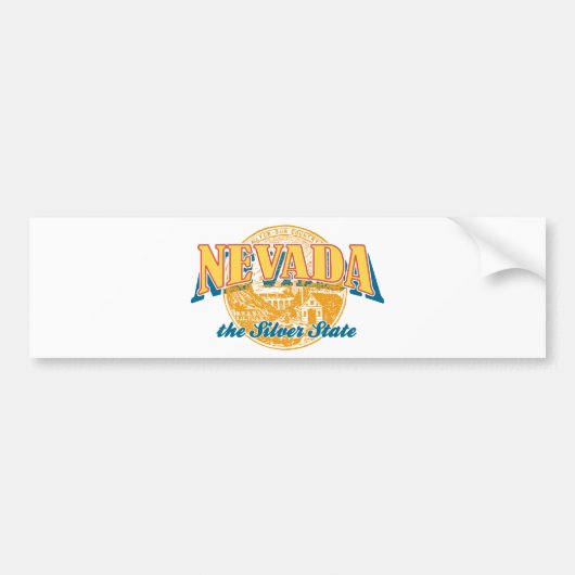 Nevada - The Silver State Bumpersticker (Voorkant)