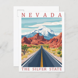 Nevada the Silver State USA Travel Place Briefkaart