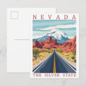 Nevada the Silver State USA Travel Place Briefkaart (Voorkant / Achterkant)