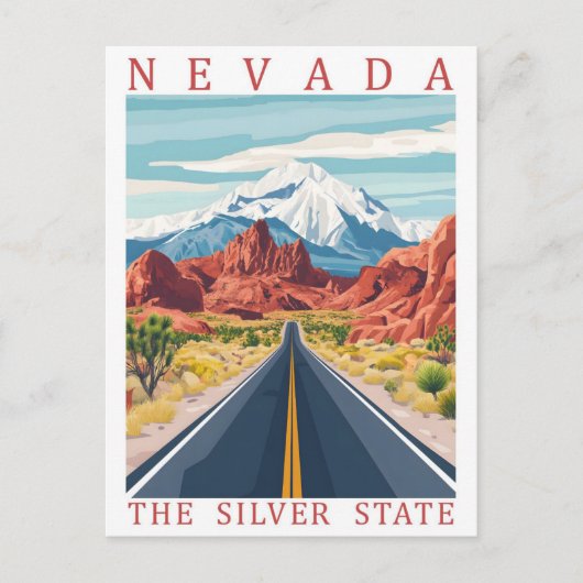 Nevada the Silver State USA Travel Place Briefkaart (Voorkant)
