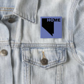 Nevada Thuis Weg Van Staat Knoop Badge Speld Vierkante Button 5,1 Cm (In situ)