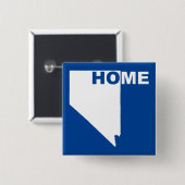 Nevada Thuis Weg Van Staat Knop Speld Vierkante Button 5,1 Cm (Voorkant /achterkant)