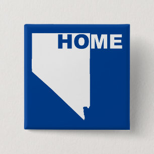 Nevada Thuis Weg Van Staat Knop Speld Vierkante Button 5,1 Cm