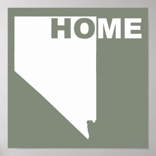 Nevada Thuis Weg Van Staat Poster Bord (Voorkant)