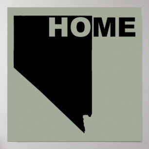 Nevada Thuis Weg Van Staat Poster Bord