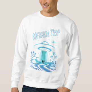 Nevada Trip – Retro-Futuristic UFO Abduction Tee Trui