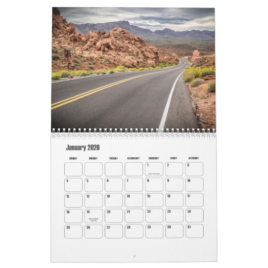 Nevada-USA kalender (Jan 2026)
