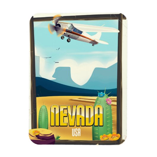 Nevada USA:  reisposter. Magneet (Verticaal)