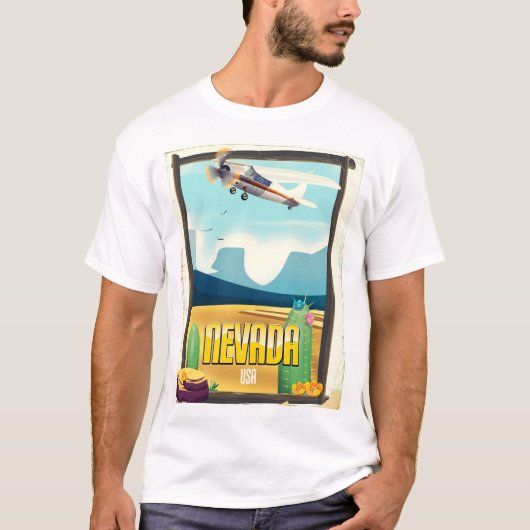 Nevada USA:  reisposter. T-shirt (Voorkant)