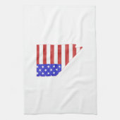 Nevada USA vlag silhouette state map Theedoek (Verticaal)