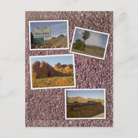 Nevada - Vallei van brand woestijn collage Briefkaart (Voorkant)