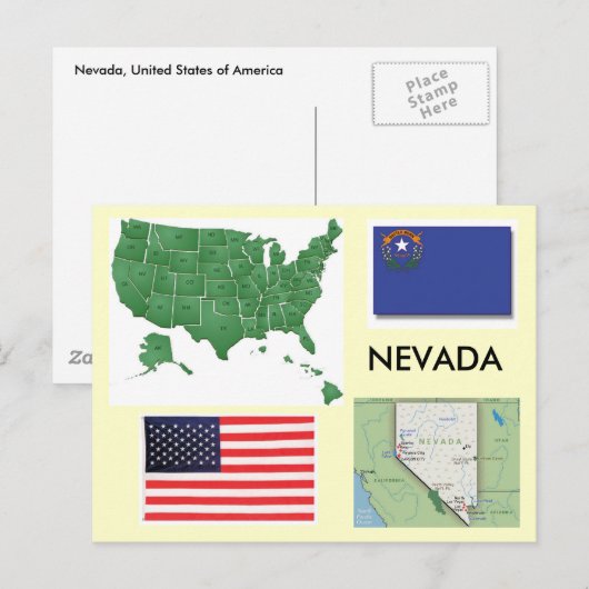 Nevada, Verenigde Staten Briefkaart (Voorkant / Achterkant)