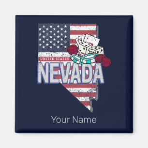 Nevada Verenigde Staten Retro Kaart  USA Casino Magneet