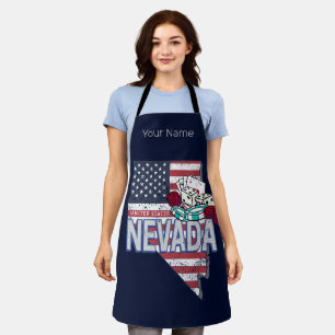 Nevada Verenigde Staten Retro Kaart  USA Casino Schort