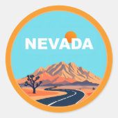 Nevada Verenigde Staten Ronde Sticker (Voorkant)