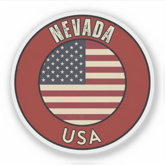 Nevada Verenigde Staten van Amerika Sticker (Voorkant)