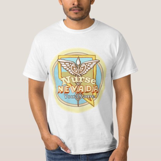 Nevada Verpleegster Caduceus T-shirt (Voorkant)