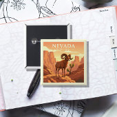  Nevada Vierkante Button 5,1 Cm