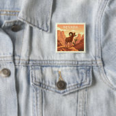 Nevada Vierkante Button 5,1 Cm (In situ)