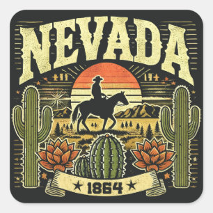 Nevada Vierkante Sticker