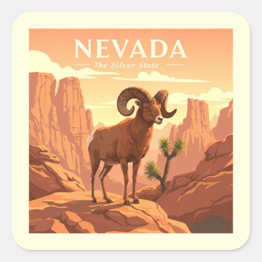  Nevada Vierkante Sticker (Voorkant)