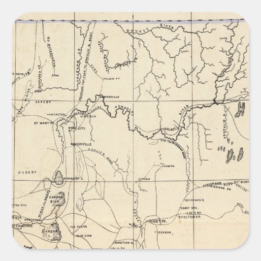 Nevada Vierkante Sticker (Voorkant)