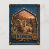 Nevada Vintage Reizen Briefkaart (Voorkant)