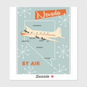 Nevada vintage stijl reisposter sticker (Vel)