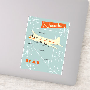 Nevada vintage stijl reisposter sticker