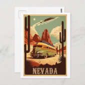 Nevada Vintage Travel Art Briefkaart (Voorkant / Achterkant)