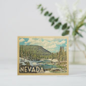 Nevada Vintage Travel Snowy Winter Natuur Briefkaart (Staand voorkant)