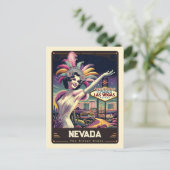 Nevada | Vintage van patriottische spirit Briefkaart (Staand voorkant)