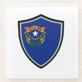 Nevada vlag glazen onderzetter (Voorkant)