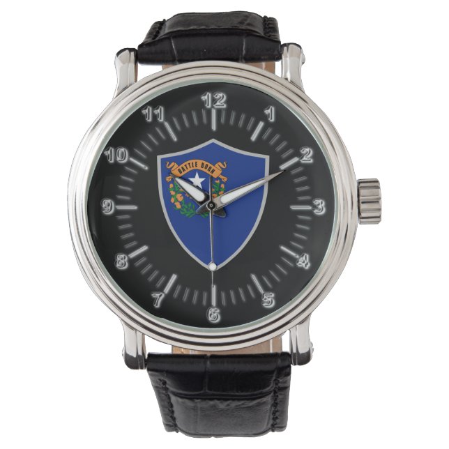 Nevada vlag horloge (Voorkant)
