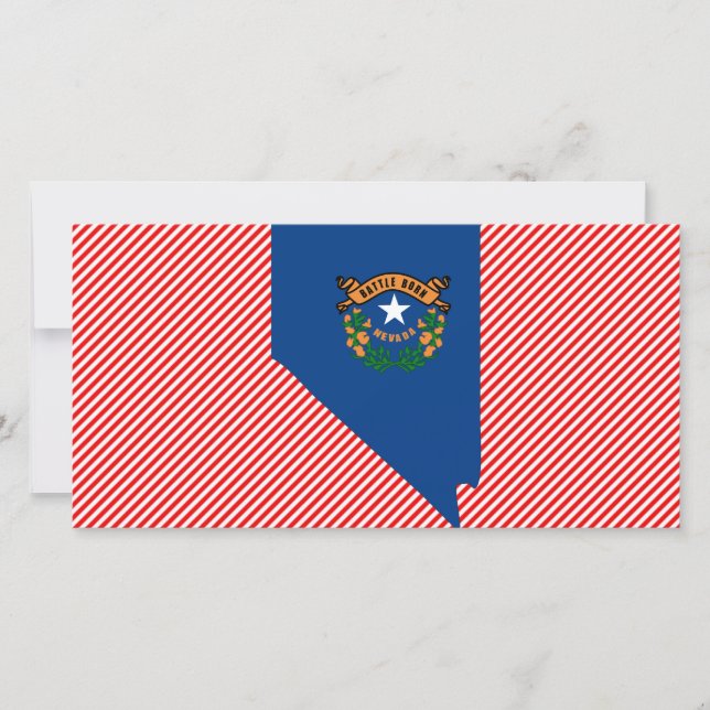 Nevada Vlag Kaart (Voorkant)