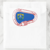 Nevada Vlag klimmer Carabiner Rechthoekige Sticker (Tas)
