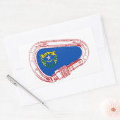 Nevada Vlag klimmer Carabiner Rechthoekige Sticker (Envelop)