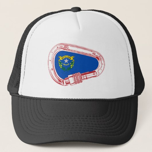 Nevada Vlag klimmer Carabiner Trucker Pet (Voorkant)