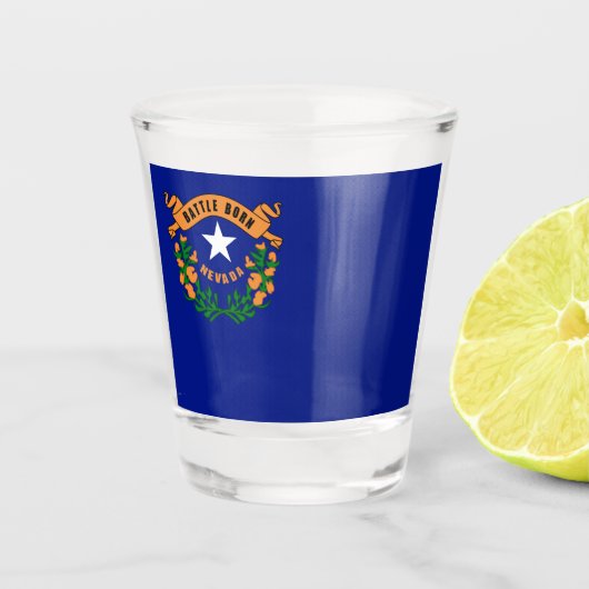 Nevada vlag shot glas (Voorkant)
