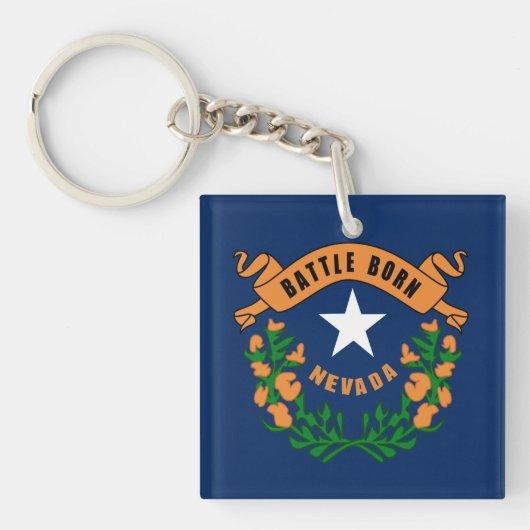 Nevada vlag sleutelhanger (voorkant)