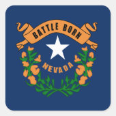 Nevada vlag vierkante sticker (Voorkant)