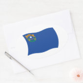 Nevada Vlagsticker Ovale Sticker (Envelop)