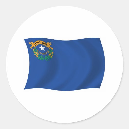 Nevada Vlagsticker Ronde Sticker (Voorkant)